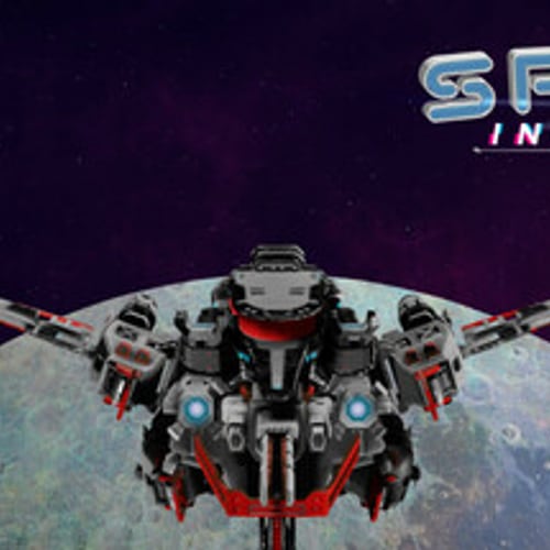 Spacecraft above a planet in Space Intruders Alliance