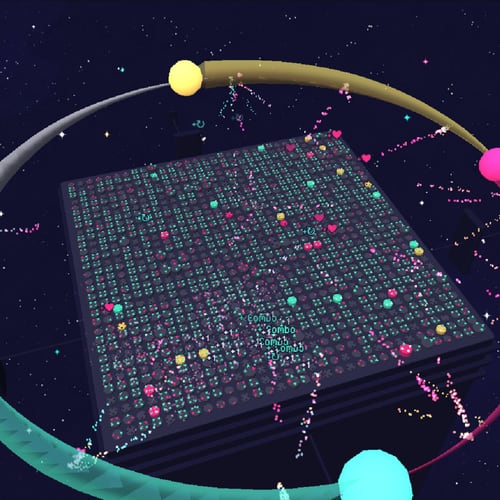 Colorful game board in orbit in Terachain